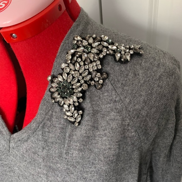 Liu Jo Gray sweater with removable embellishment size M - Picture 2 of 10